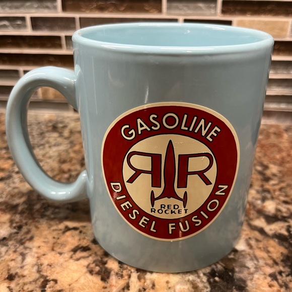 Funky Gasoline Diesel Fusion mug Red Rocket Blue and Red - Picture 2 of 12